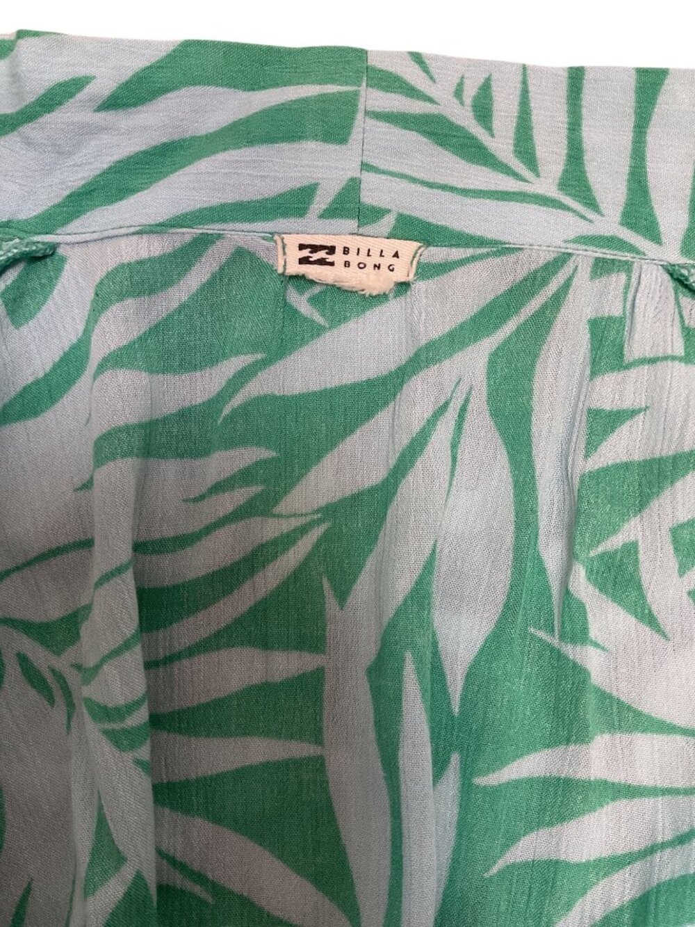Billabong Palm Print Kimono Cardigan With Tie Belt & Pink Sleeve Detail - Picture 5 of 5